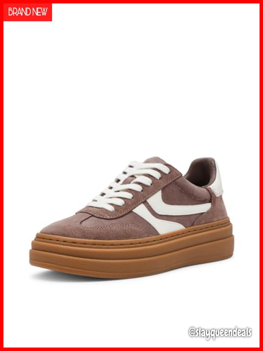 Suede Nylon Platform Sneakers Lace-Up Round Toe Casual Dance Walking Cushioned